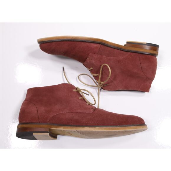Julian & Mark Burgundy Suede Leather Ankle Chukka Boots Men's US 11 - Picture 8 of 12
